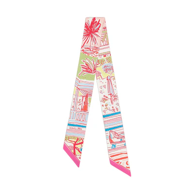 HERMES Rayures d'Ete Twilly Scarf Unisex Couple Style Multicolor. H063850S 06