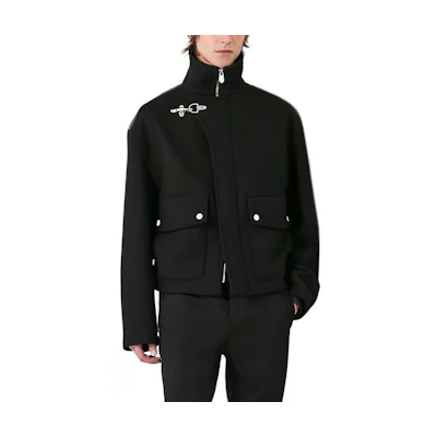 Hermes Recto Verso Straight Cut Jacket Black Long Sleeve Outerwear H362150HK02
