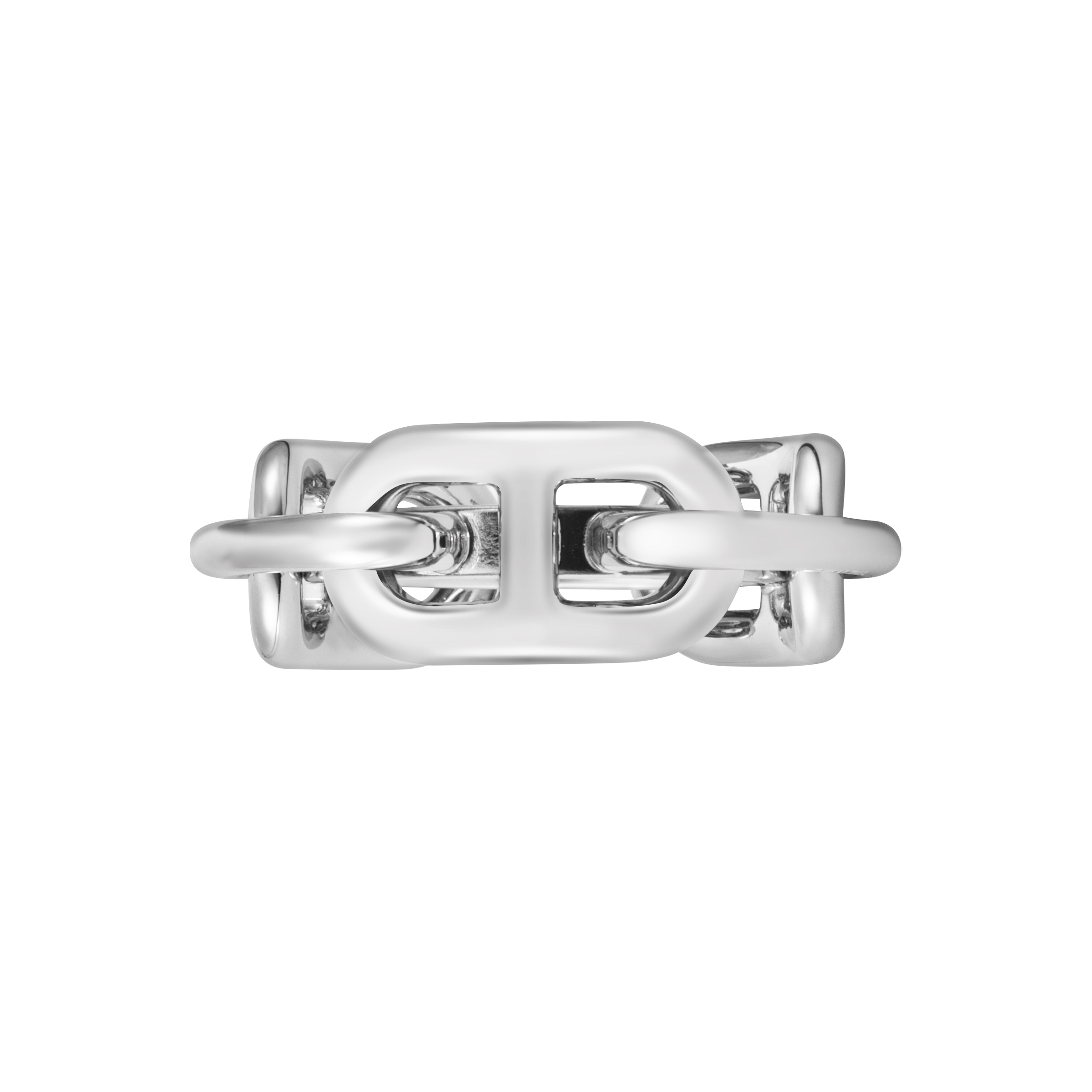 HERMES Regate Silk Scarf Ring Silver H601007S-00