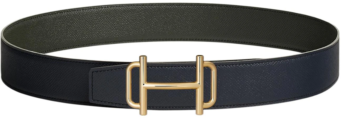 HERMES Reversible Belt Epsom Leather Indigo/Green 38cm Gold Buckle H075370CP2K-H075406CABL090 Order HERMES Reversible Belt Epsom Leather Indigo/Green 38cm Gold Buckle H075370CP2K-H075406CABL090