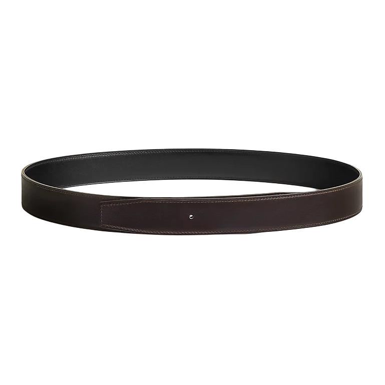 HERMES Reversible Calfskin Leather Belt for Men in Black 3.2cm H081777CAAA085 圖 3