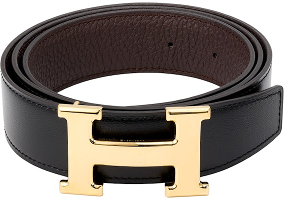 爱马仕双面皮带:黑色/巧克力色,亮金扣,3.2厘米 H064544CC06-H073967CAAB Lookbook 爱马仕双面皮带:黑色/巧克力色,亮金扣,3.2厘米 H064544CC06-H073967CAAB