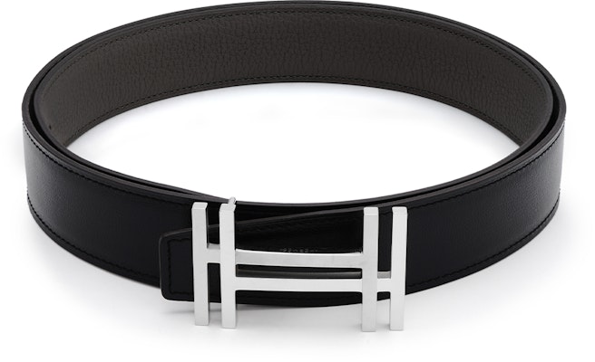 HERMES Cinturón Reversible de Cuero con Hebilla H Negro/Gris Estaño 3.2cm H066050CK05-H073967CAAC Order HERMES Cinturón Reversible de Cuero con Hebilla H Negro/Gris Estaño 3.2cm H066050CK05-H073967CAAC
