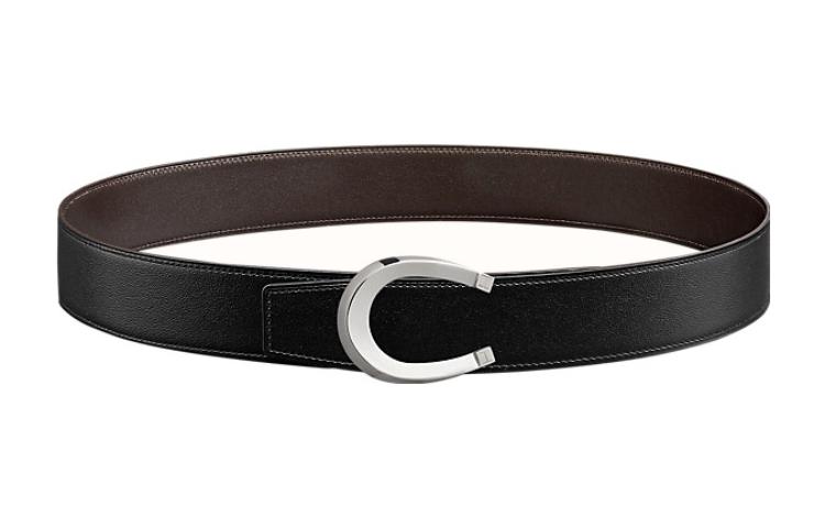 HERMES Reversible Luck Smooth Buckle Leather Belt Black/Wood 3.8cm . H010412CK05-H081779CAAA105 圖 2