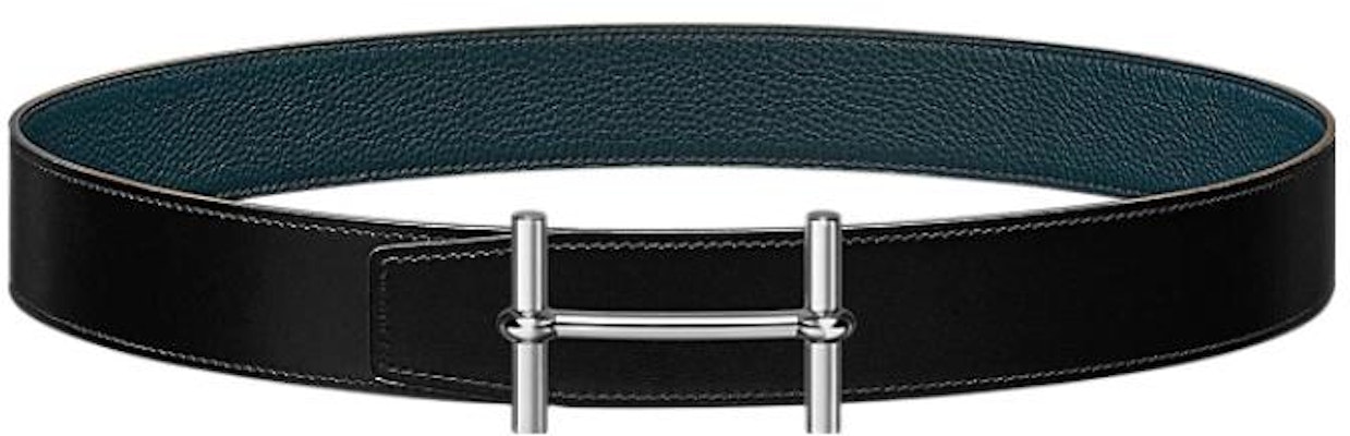 HERMES Cinturón Reversible de Cuero Togo Negro/Azul Prusia 38cm Hebilla Plateada H077938CK05-H077971CAAE105 Buy HERMES Cinturón Reversible de Cuero Togo Negro/Azul Prusia 38cm Hebilla Plateada H077938CK05-H077971CAAE105