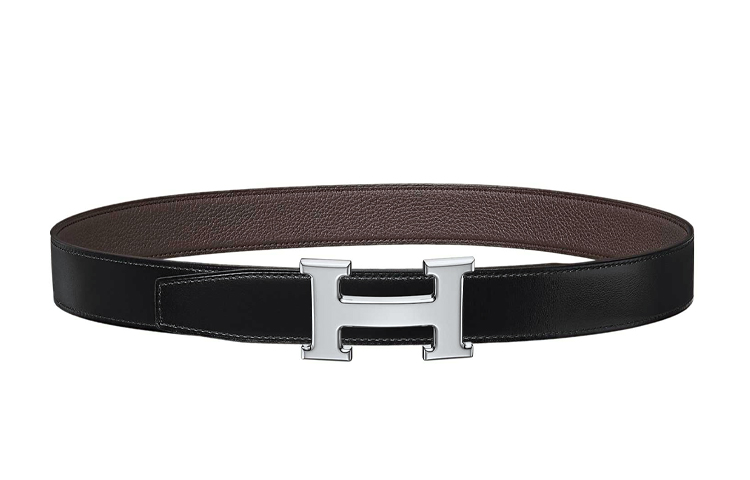 HERMES Reversible Togo Leather Belt Chocolate/Black 3.2cm H064544CK05-H073967CAAB
