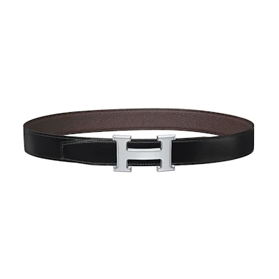 HERMES Reversible Togo Leather Belt Chocolate/Black 3.2cm H064544CK05-H073967CAAB