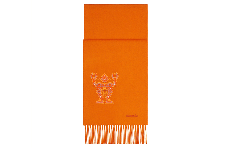 HERMES Robot Scarf Cashmere Unisex Couples Style H393765T-04 圖 3