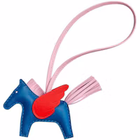 Order HERMES Llavero Rodeo Diseño Pony Unisex Accesorio Pareja Azul/Rojo H083010CA-AF