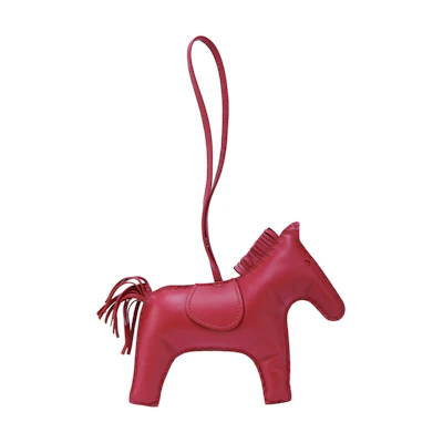 HERMES Rodeo Horse-Shaped Charm Unisex Solid Color Keychain Accessory. H064929CA-CA