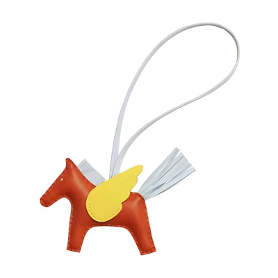 HERMES Rodeo Horse Charm Pendant Malachite Orange Unisex Couple Accessory. H083010CAAQ