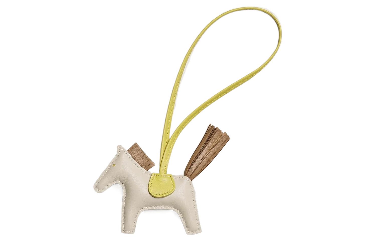 Order HERMES Rodeo Horse Charm Unisex Couple Accessory White/Yellow HO64929CACW