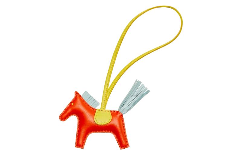 HERMES Rodeo Horse Charm Unisex Couple Style Orange/Yellow. H064929CADC