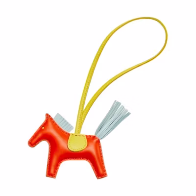 HERMES Rodeo Horse Charm Unisex Couple Style Orange/Yellow. H064929CADC