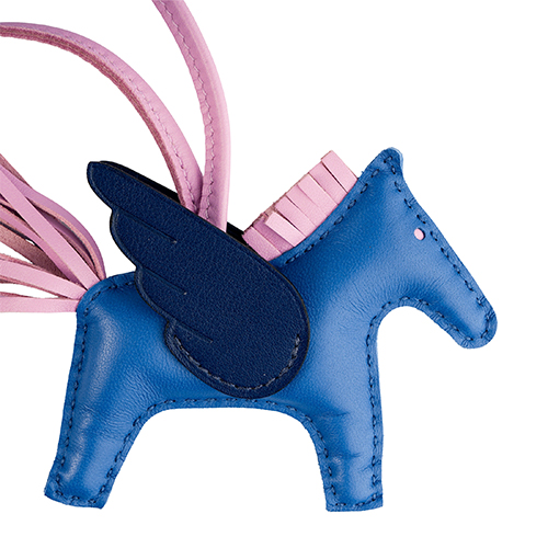 HERMES Rodeo Horse Pendant Keychain Unisex Couple Blue/Pink. H083010CAAK 圖 5