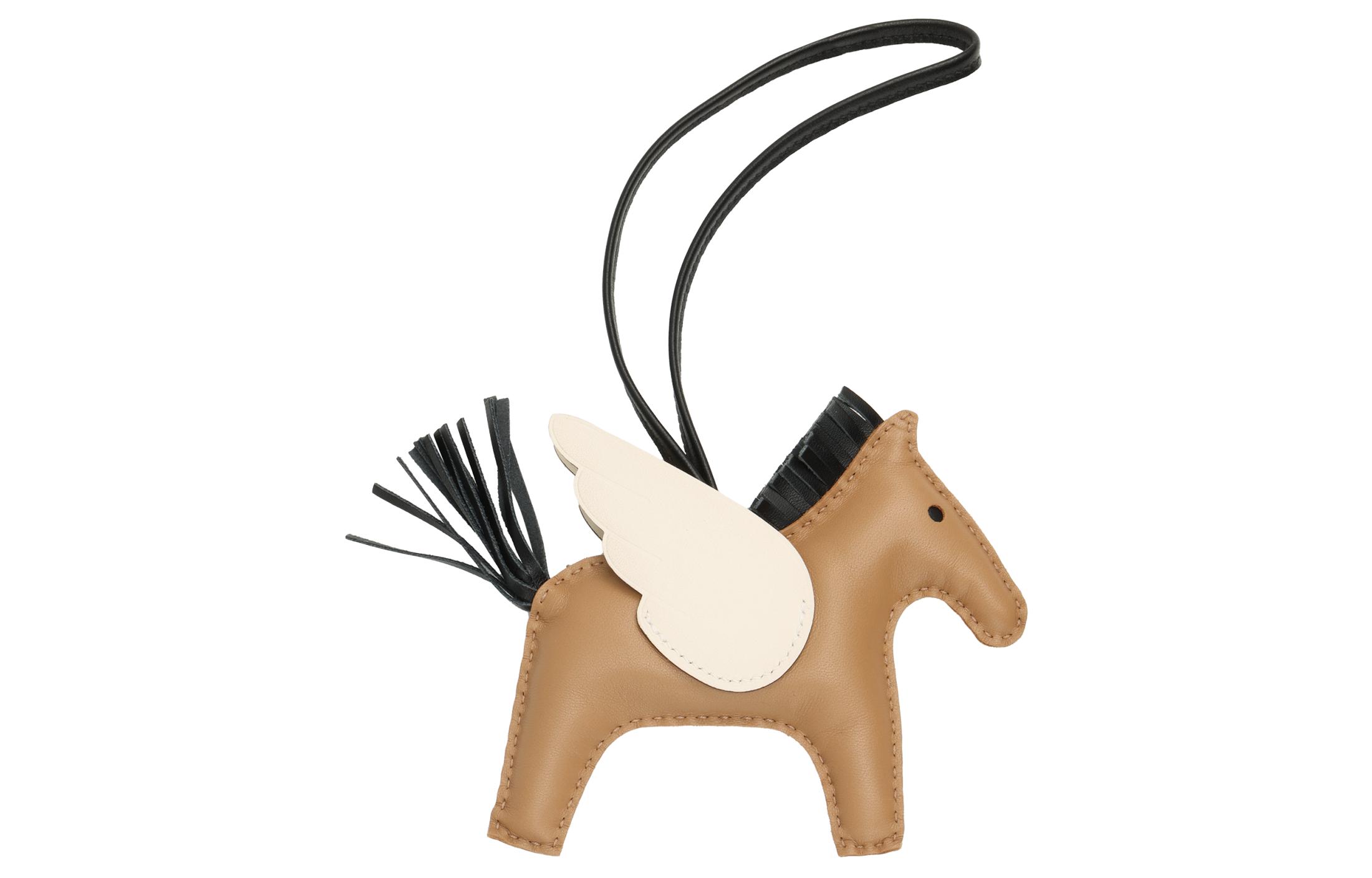 Order HERMES Rodeo Lambskin Brown Bag Charm Horse Design Unisex Accessory. H083011CAAN