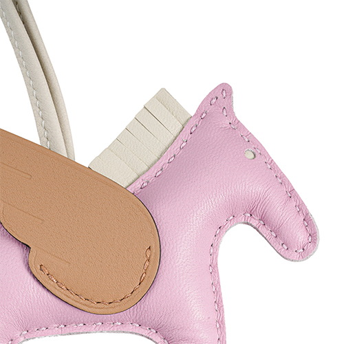HERMES Rodeo Lambskin Charm Pink - Unisex Couple Keychain Accessory. H083010CAAP 圖 4