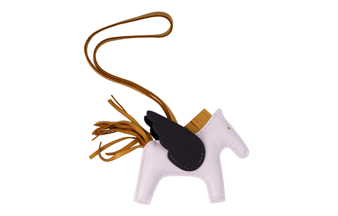 Lookbook 爱马仕Rodeo小马吊饰紫色/黑色/棕色男女通用情侣配饰。 H083010CABN