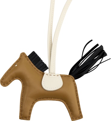 HERMES Rodeo Lambskin Horse Charm Keychain Black/Brown Unisex Couple Style. H064929CADI Shop HERMES Rodeo Lambskin Horse Charm Keychain Black/Brown Unisex Couple Style. H064929CADI