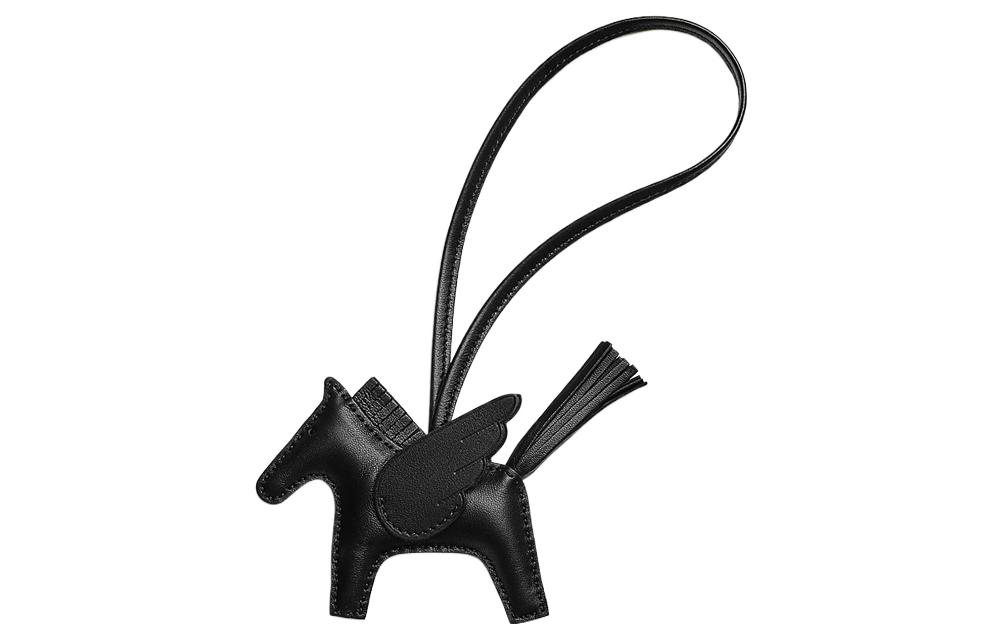 HERMES Rodeo Lambskin Small Black Horse Bag Charm Unisex. H083010CAAO 圖 2