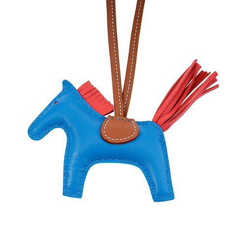 HERMES Rodeo Lambskin Small Charm Keychain Blue H064929CACE 圖 4