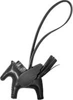 Shop 爱马仕Rodeo马挂件黑色皮质情侣款马型吊饰 083289CA
