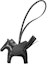 Shop HERMES Rodeo Leather Bag Charm Black Unisex Couple Design Horse Shape 083289CA