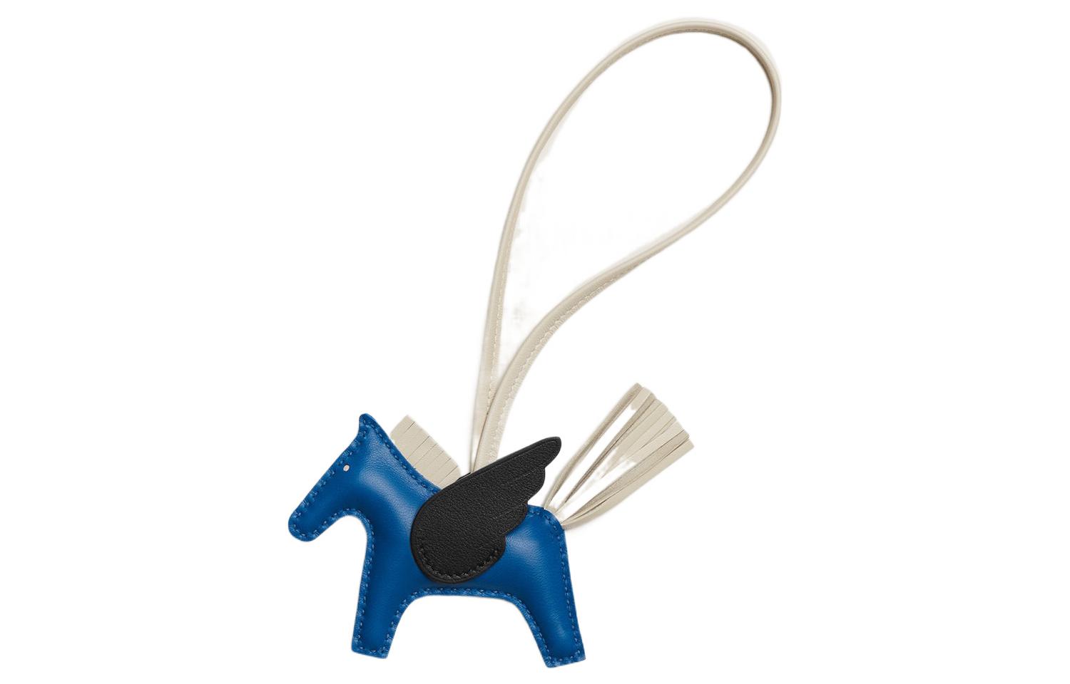 HERMES Rodeo Leather Charm Blue - Unisex Couple Design Horse Shape Accessory H083010CABE 圖 2