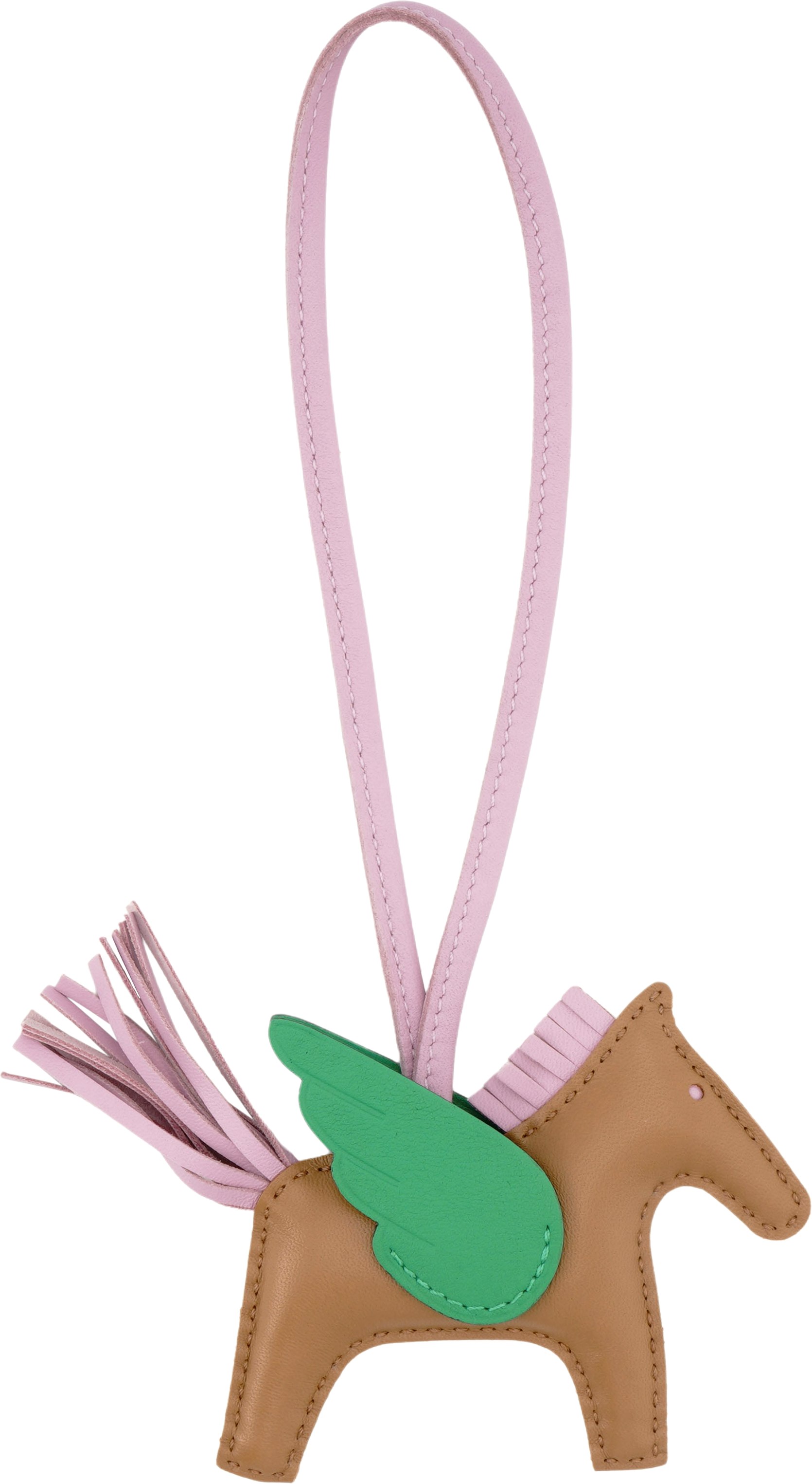 hermes-rodeo-leather-charm-brown-unisex-horse-shaped-keychain-h083010-caar