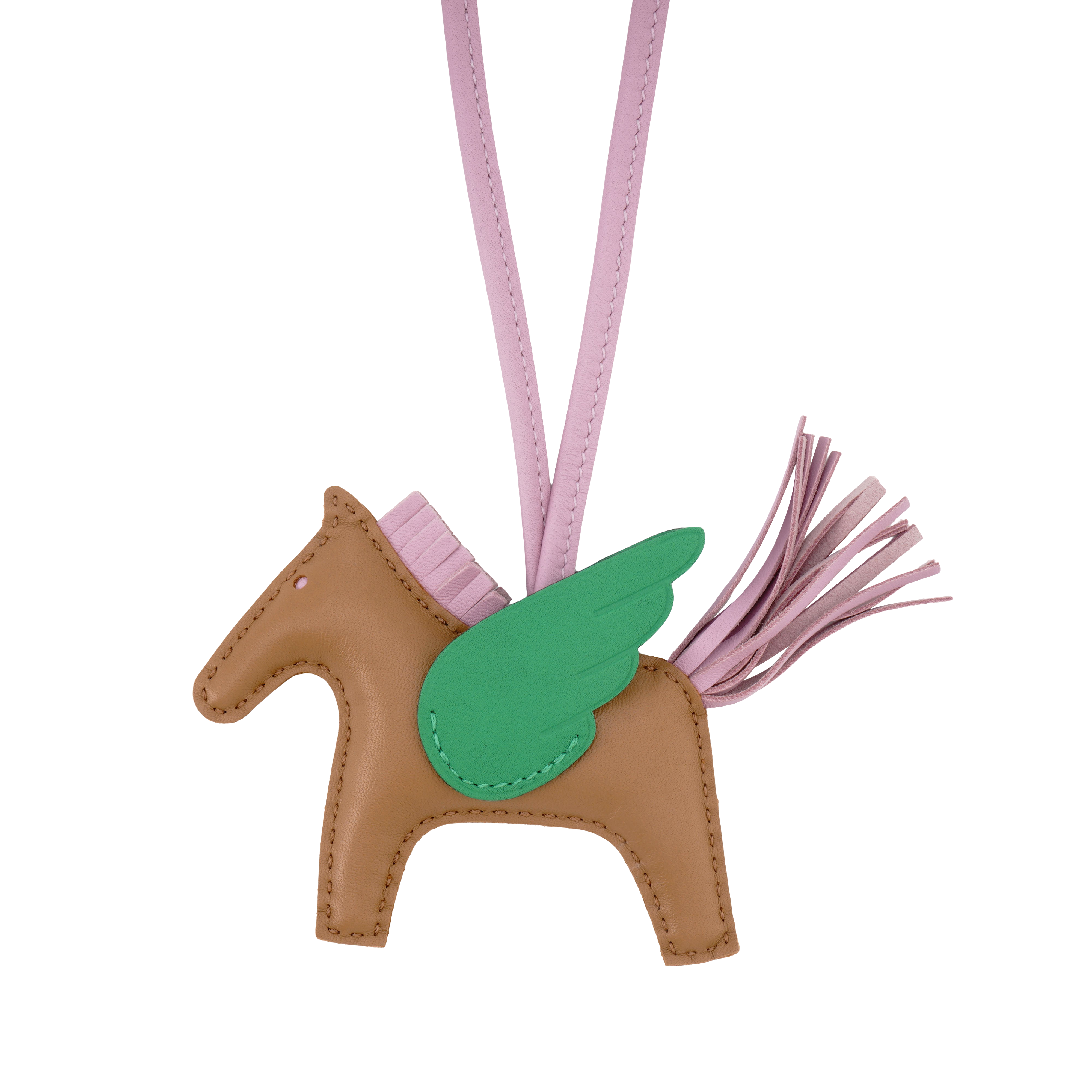 Shop HERMES Rodeo Leather Charm Brown - Unisex Horse Shaped Keychain. H083010CAAR