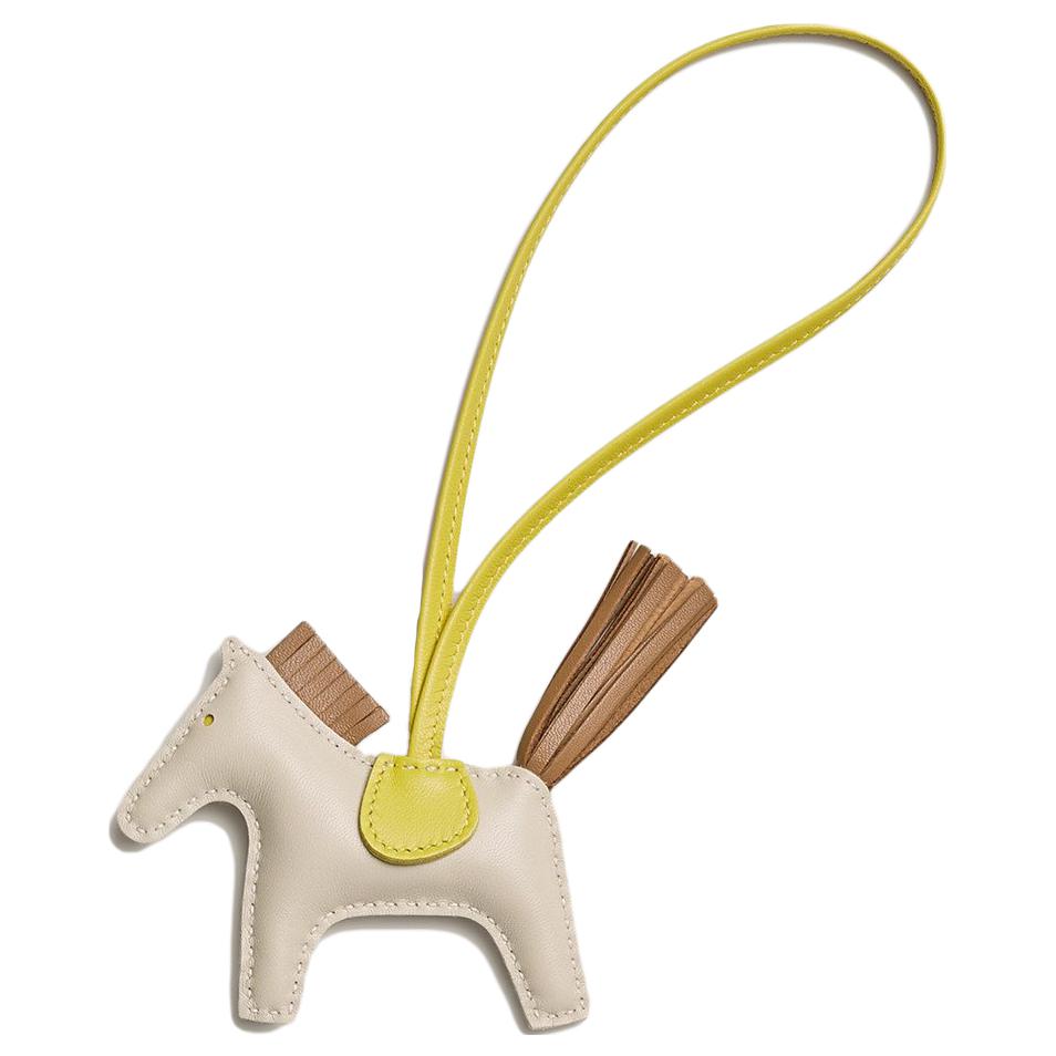 HERMES Rodeo Leather Charm in Chalk White/Tan – Unisex Couple Style. H064929CADD 圖 2