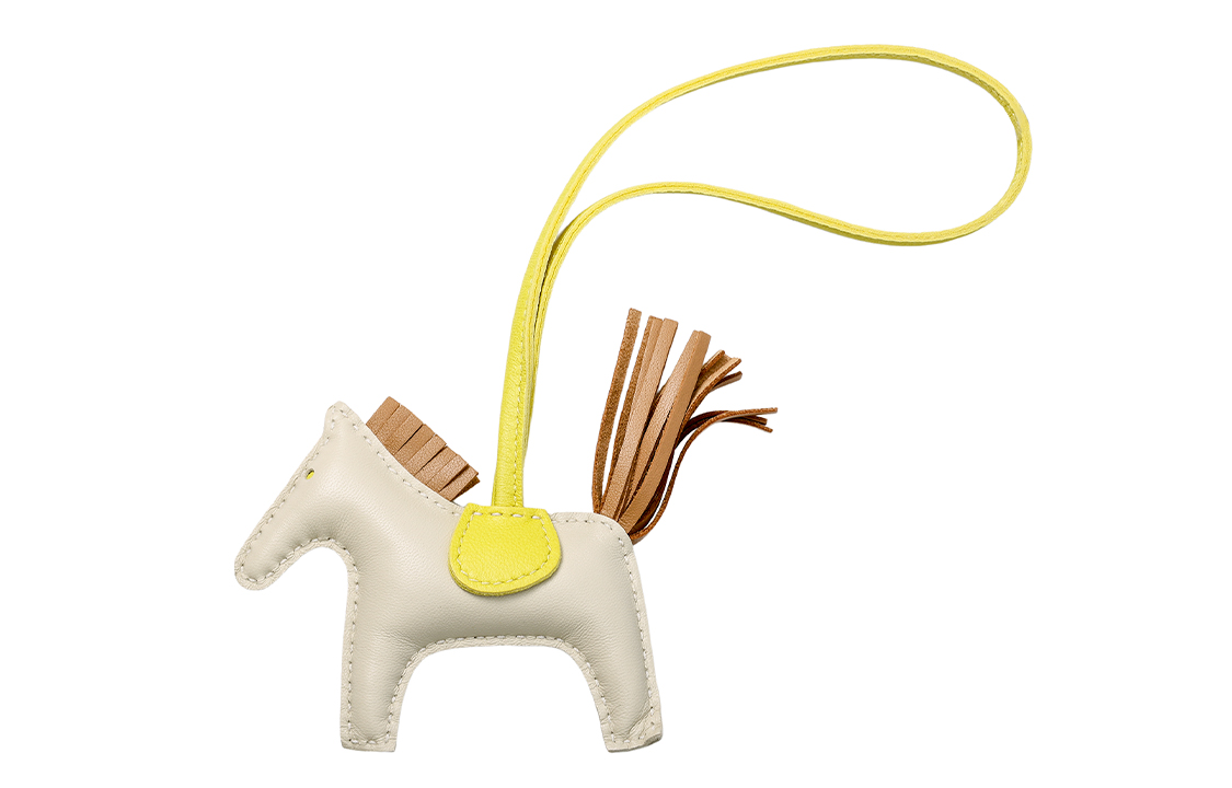 HERMES Rodeo Leather Charm in Chalk White/Tan – Unisex Couple Style. H064929CADD 圖 3