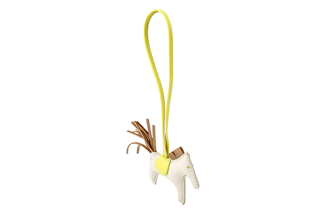 HERMES Rodeo Leather Charm in Chalk White/Tan – Unisex Couple Style. H064929CADD 圖 4