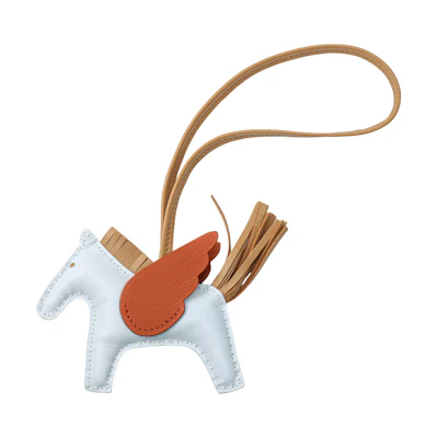HERMES Rodeo Leather Charm Pony Design - Unisex, Smoky Blue, Brown, Copper Red. HO83010CAAU