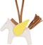 Shop HERMES Rodeo Leather Horse Bag Charm Unisex Couple Accessory Off-White. H083010CAAS