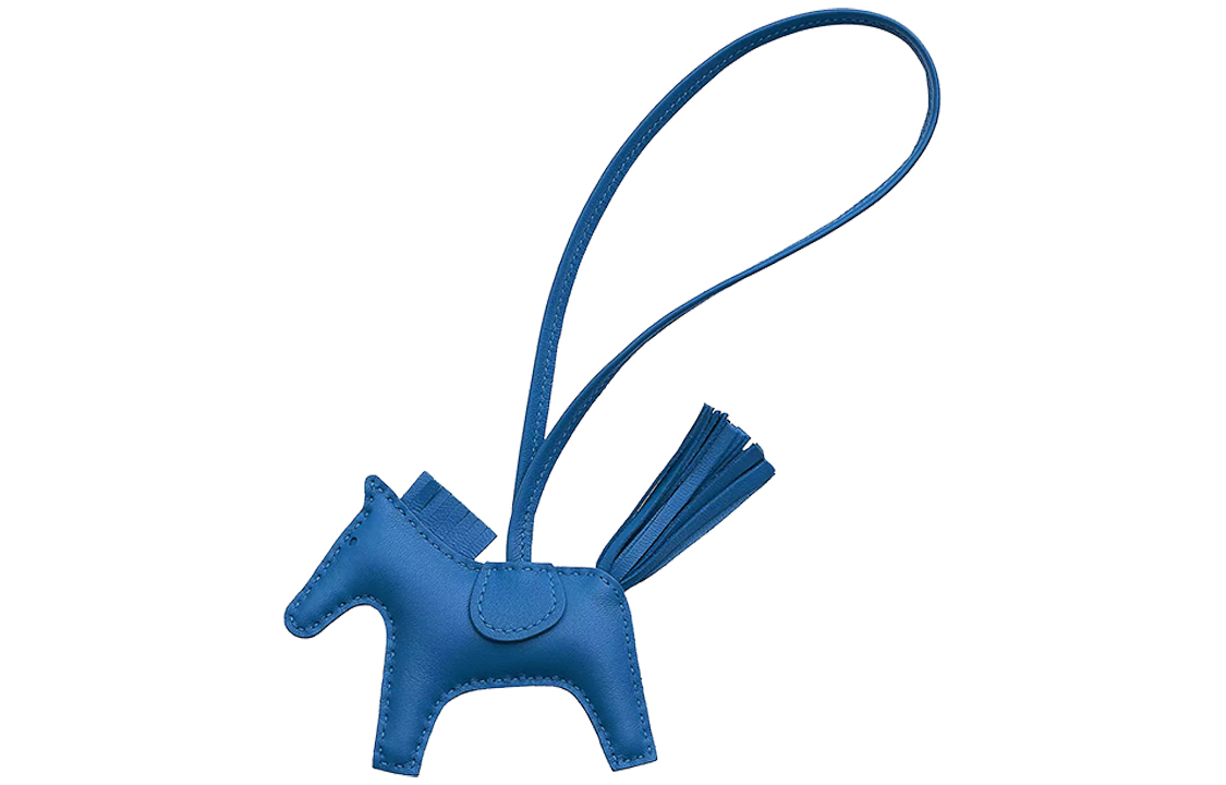 HERMES Rodeo Leather Horse Charm Blue Unisex Couple Accessory. H064929CADJ 圖 2