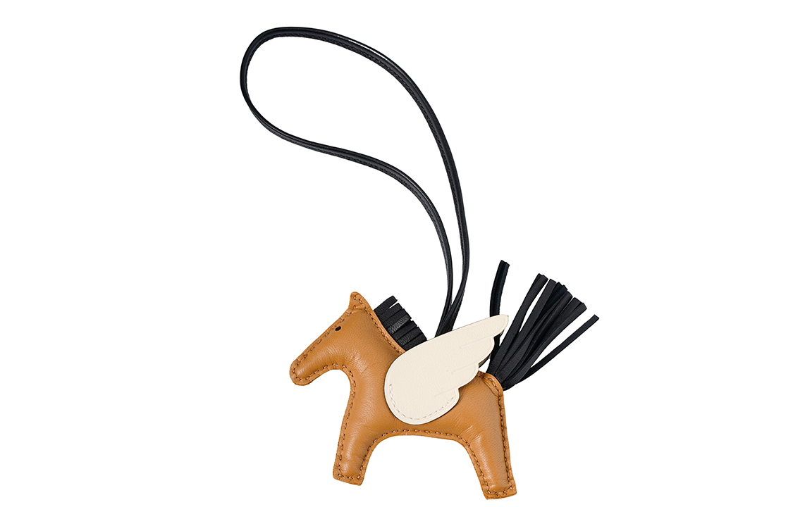 HERMES Rodeo Leather Horse Charm Brown Unisex Keychain Accessory. H083010CAAB 圖 2