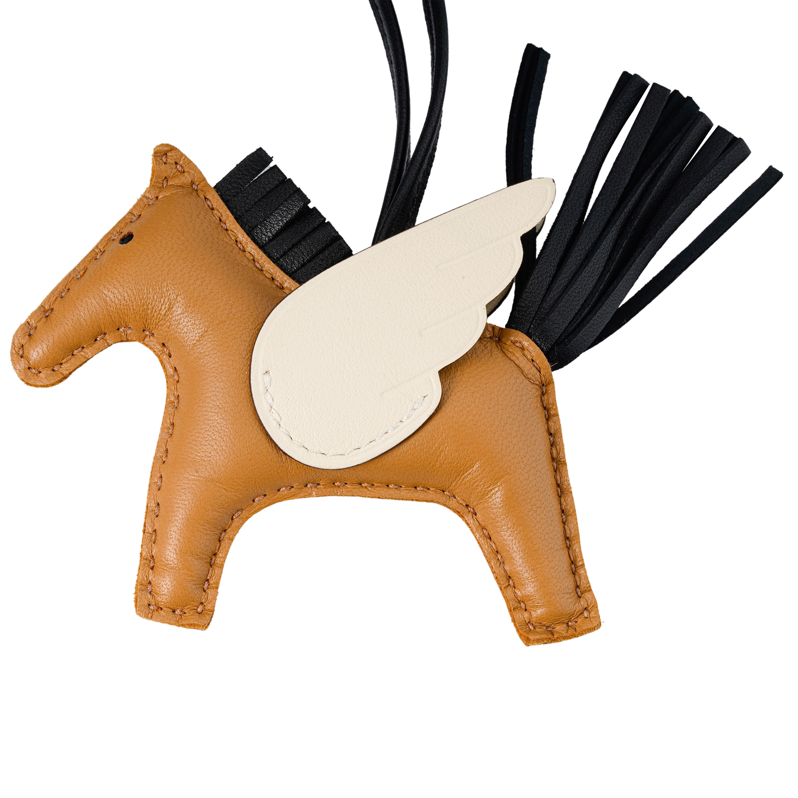 HERMES Rodeo Leather Horse Charm Brown Unisex Keychain Accessory. H083010CAAB 圖 3