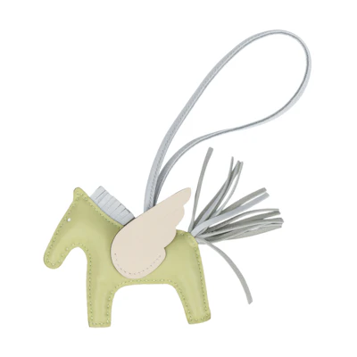 HERMES Rodeo Pegase Avocado Green Lambskin Charm Unisex Accessories. H083010CAAE