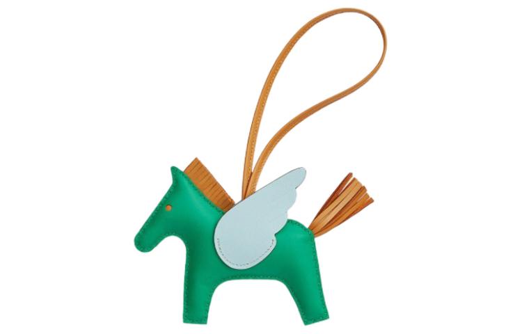 HERMES Rodeo Pegase Green Lambskin Charm - Unisex Couple's Accessory. H083011CAAB