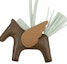 Shop HERMES Rodeo Pegase Leather Keychain Unisex - Gray, Green, Brown. H083010CABO