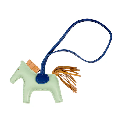 HERMES Rodeo PM Lambskin Horse Charm Keychain Unisex Couple Accessories H064929CABY