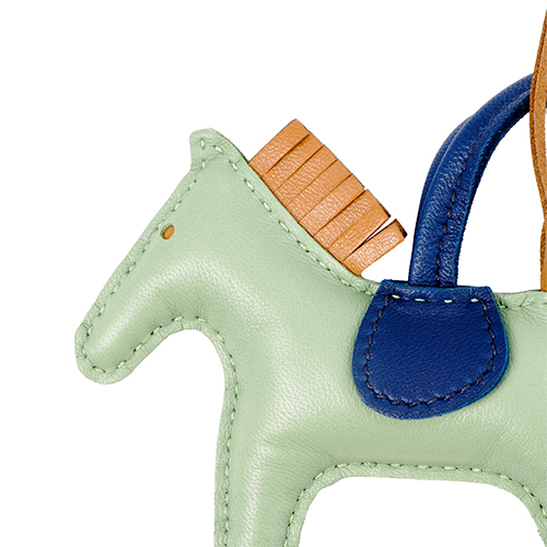 HERMES Rodeo PM Lambskin Horse Charm Keychain Unisex Couple Accessories H064929CABY 圖 4