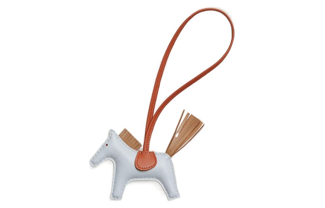 HERMES Rodeo Pony Pendant Charm Unisex Couple Style Light Blue. H064929CADH