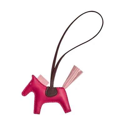 HERMES Rodeo Small Charm Lambskin Pendant Unisex Red H064929CACN