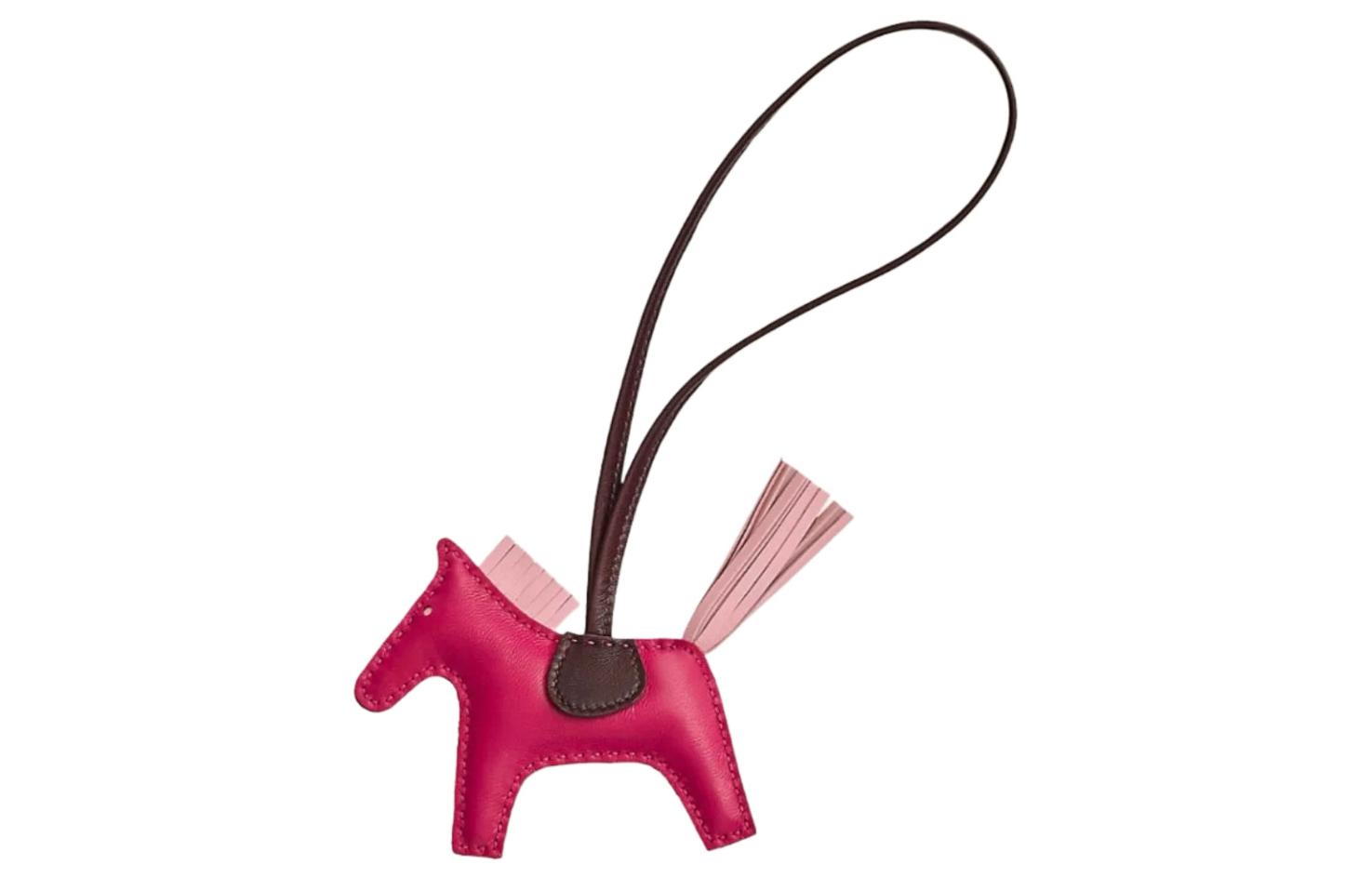 HERMES Rodeo Small Charm Lambskin Pendant Unisex Red H064929CACN 圖 2