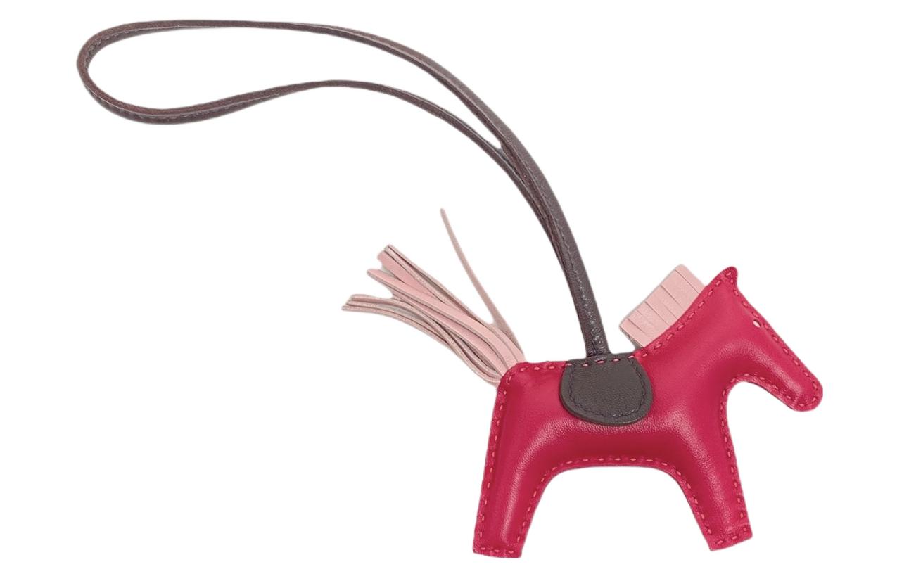 HERMES Rodeo Small Charm Lambskin Pendant Unisex Red H064929CACN 圖 3