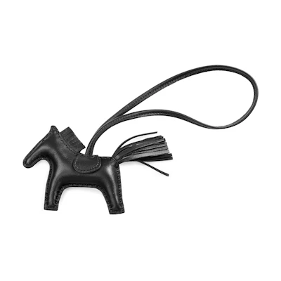 HERMES Rodeo Small PM Black Horse-Shaped Charm Unisex Keychain. H064929CAAJ
