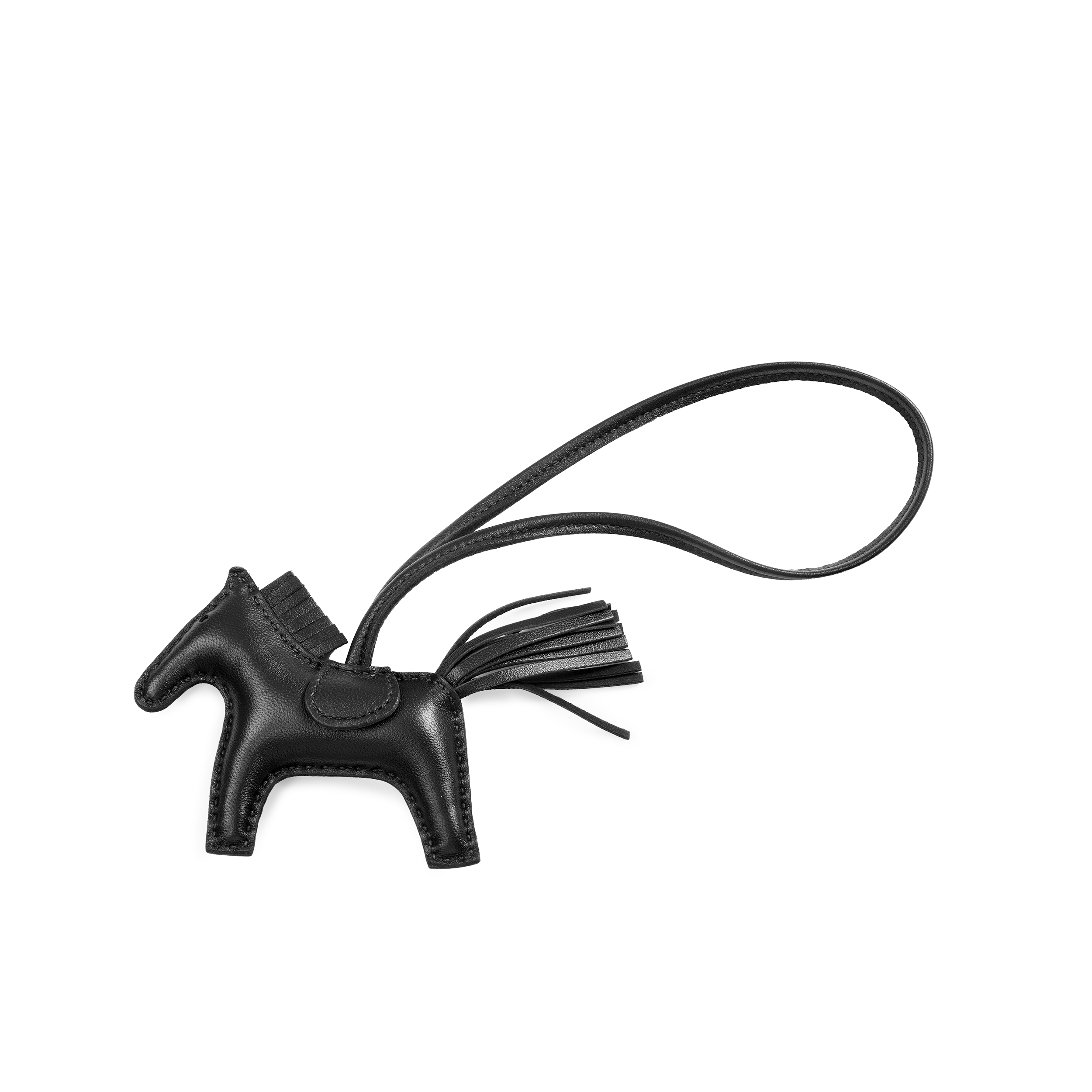 HERMES Rodeo Small PM Black Horse-Shaped Charm Unisex Keychain. H064929CAAJ 圖 2