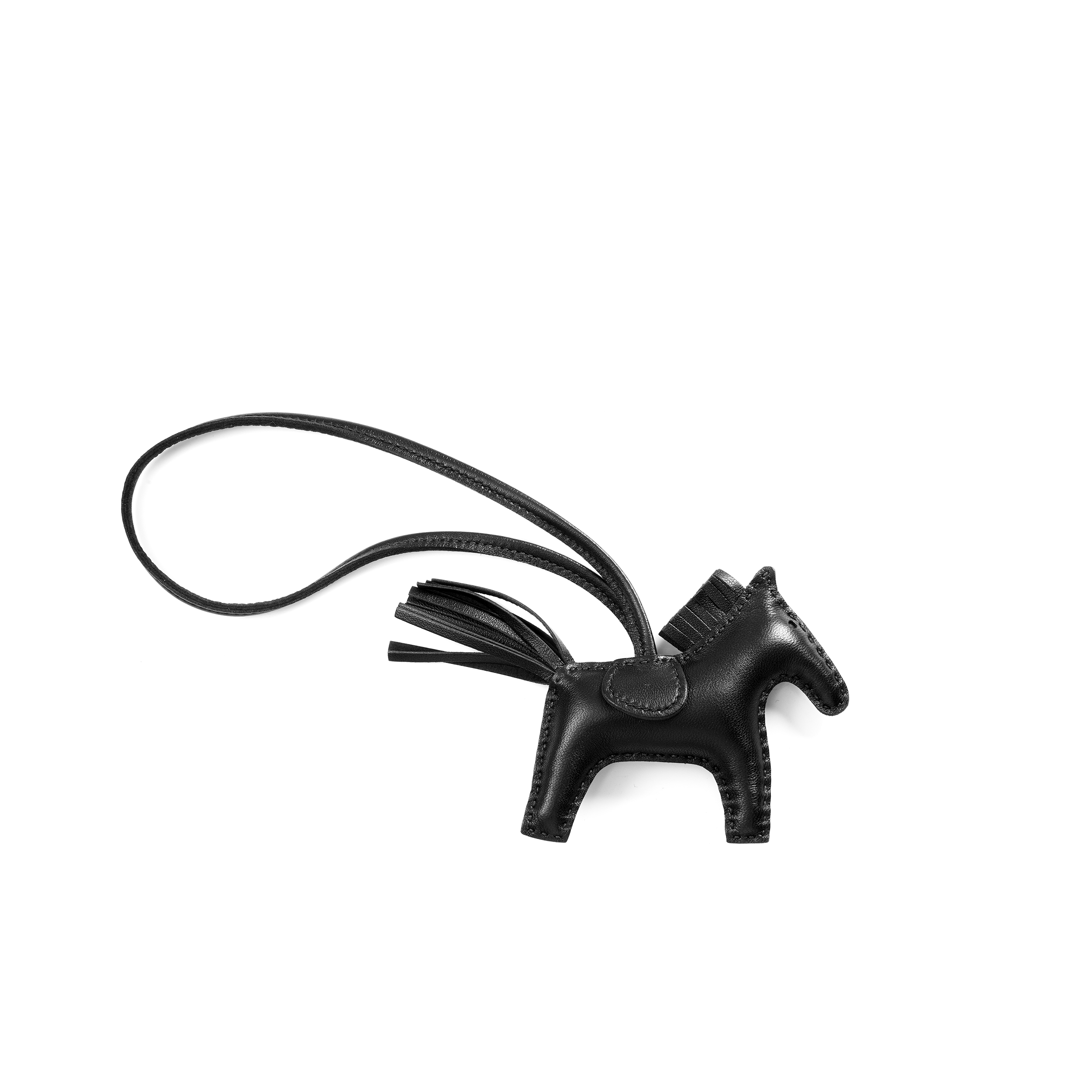 HERMES Rodeo Small PM Black Horse-Shaped Charm Unisex Keychain. H064929CAAJ 圖 3